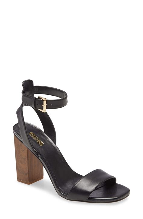 michael kors petra block heel sandal|Petra Leather Sandal .